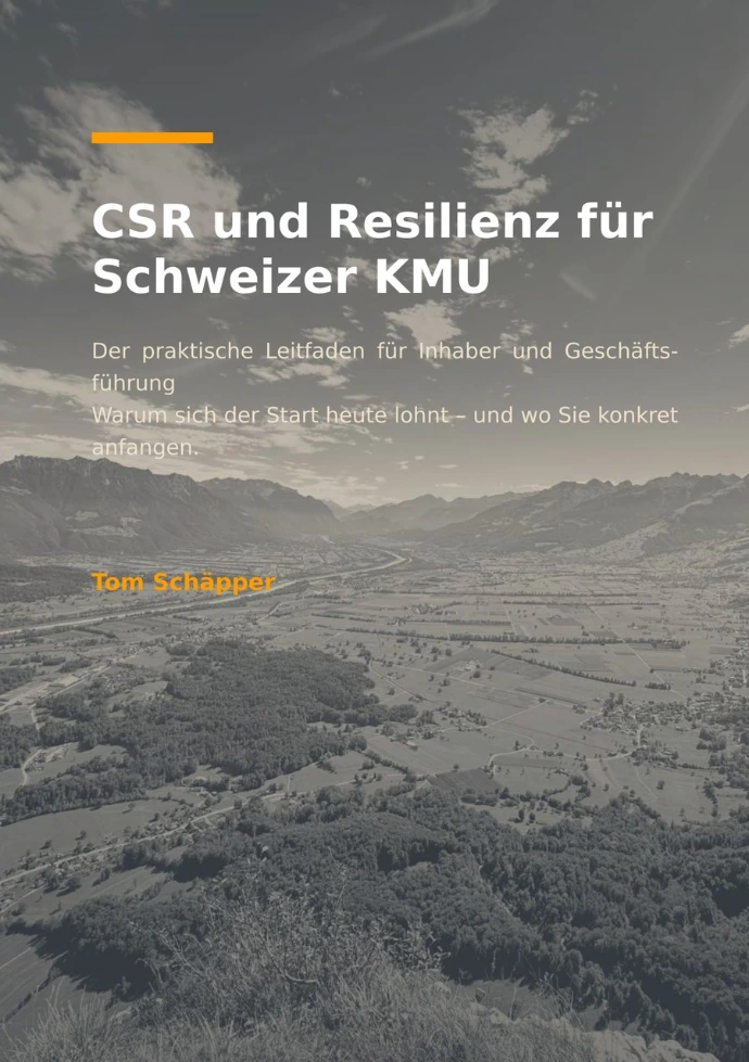 Cover des Booklets CSR und Resilienz für Schweizer KMU